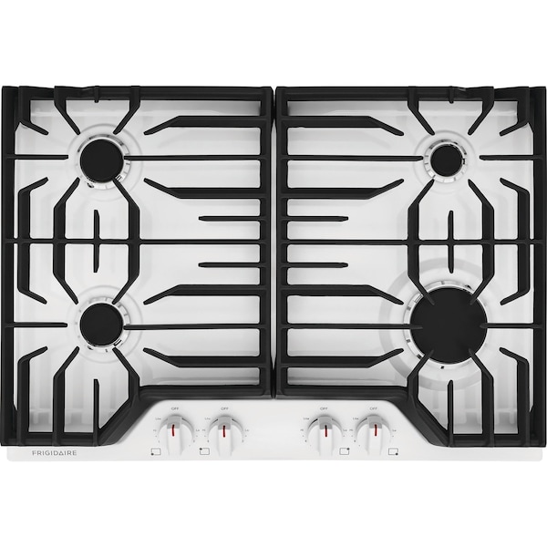 Frigidaire 30-in. Gas Cooktop with 16,000 BTU Burner and SpillSafe Cooktop, White FCCG3027AW - main